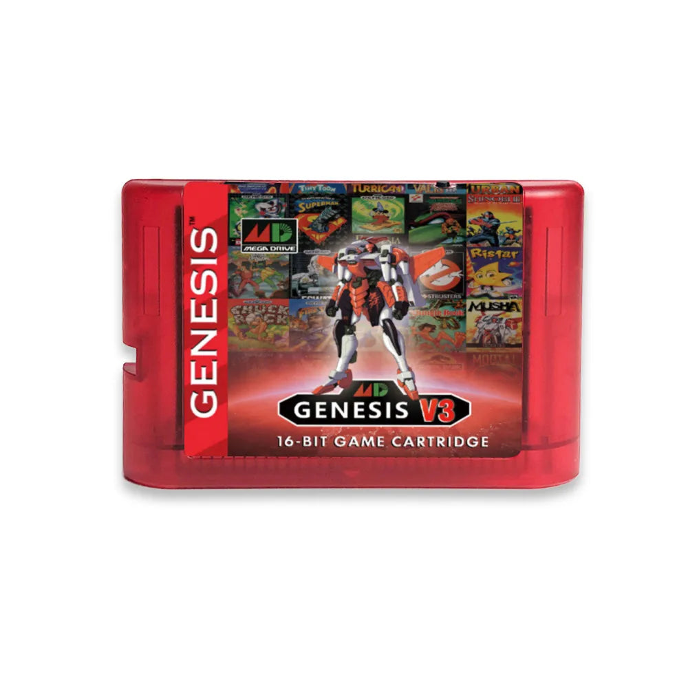 MegaDrive Genesis 3000 in 1 MD V3 Pro Game Cartridge, 8GB TF Card