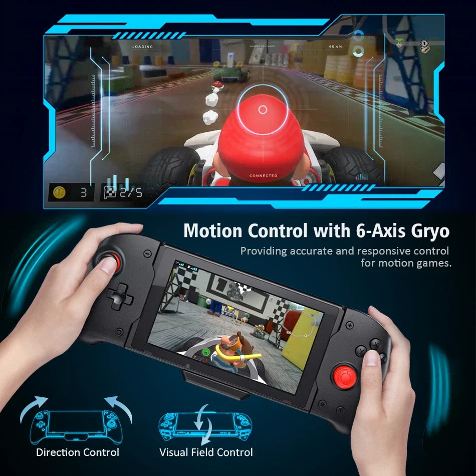 Grip Controller IV-SW133 for Nintendo Switch, 6-Axis Gyro, Vibration