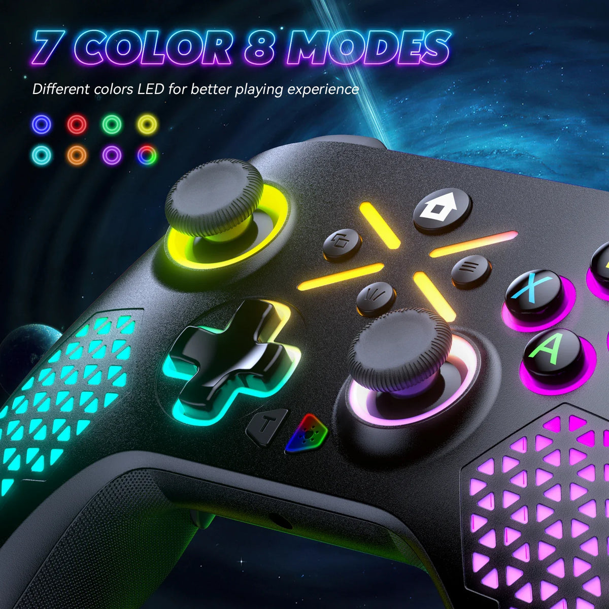 2.4G Wireless Gamepad for Xbox One, Series X/S & PC, RGB Hall