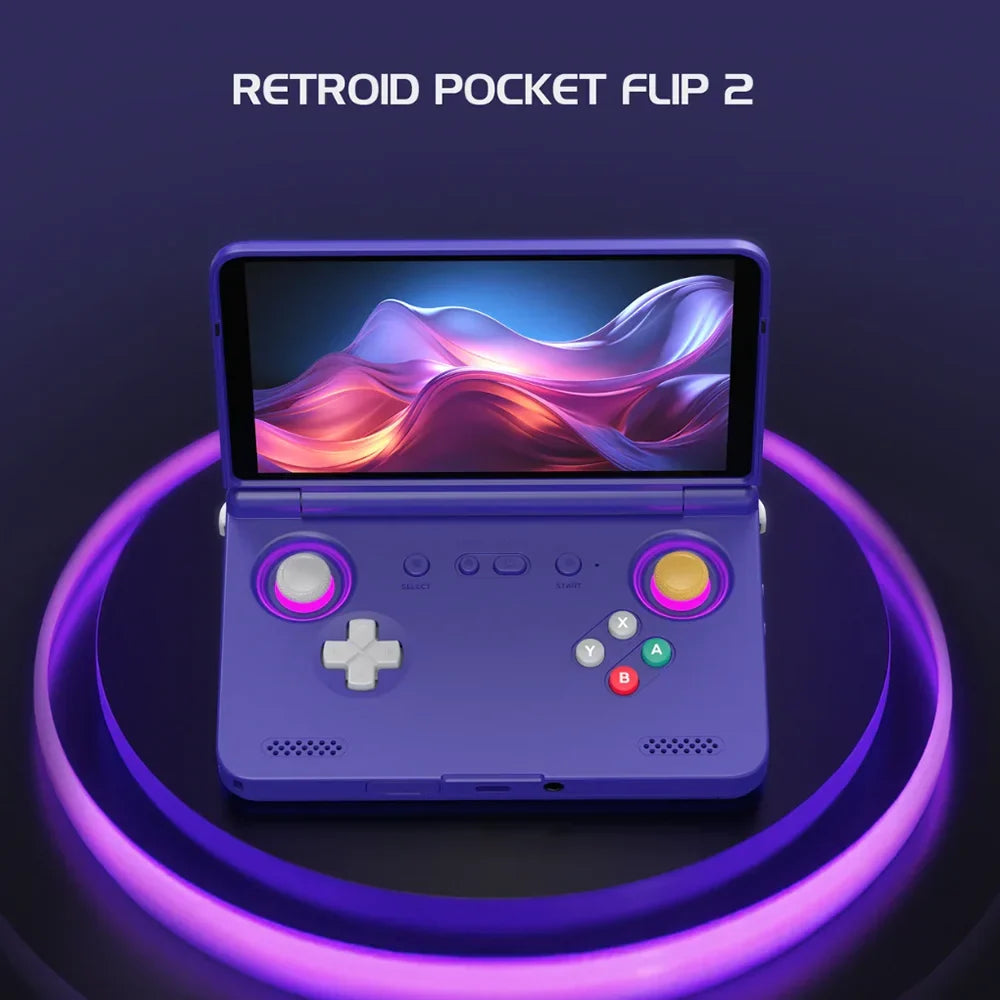 Retroid Pocket Flip 2 Handheld Game Console 5.5Inch AMOLED Screen RP Flip2 128GB Android System 5000mAh Wifi6