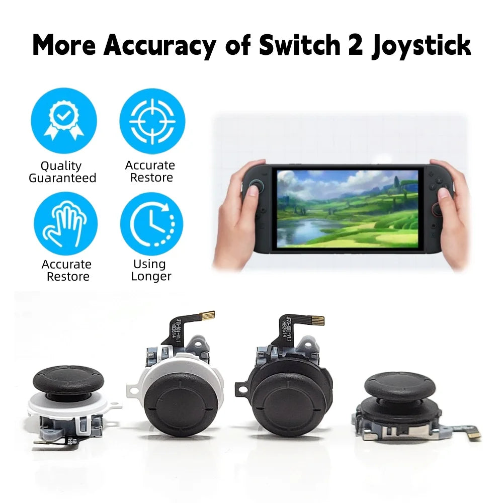 TMR Joystick for Switch 2 Joy-Con 2, Left Right 3D Analog Stick