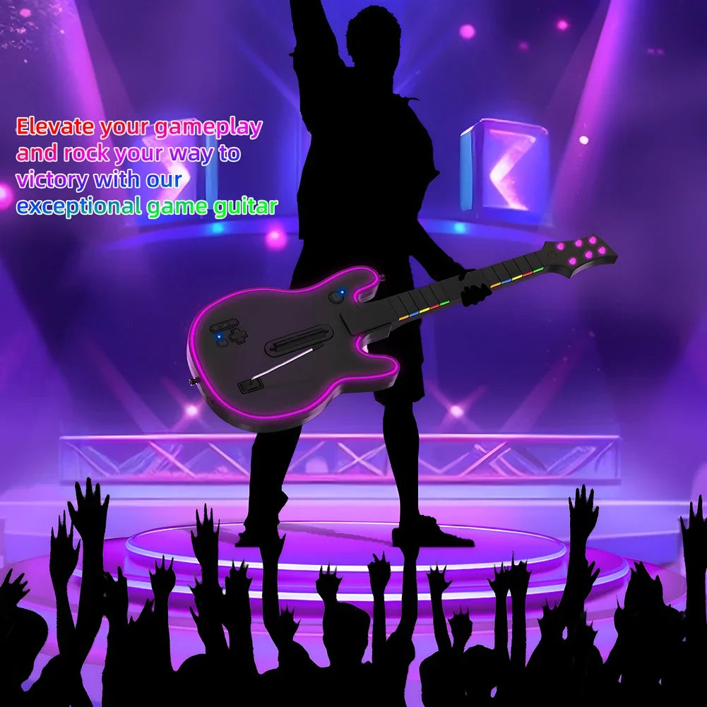 2.4G Wireless Guitar Controller for PS4, PS3, PC, Guitar Hero