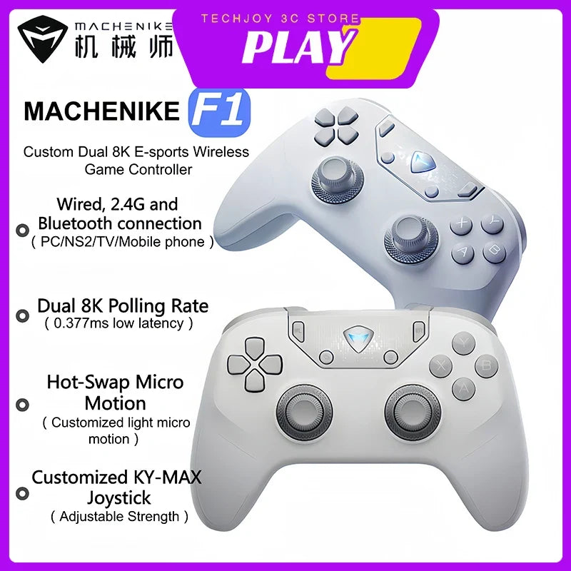 Machenike F1 Wireless Controller Dual 8K Tri-Mode Hot Swap