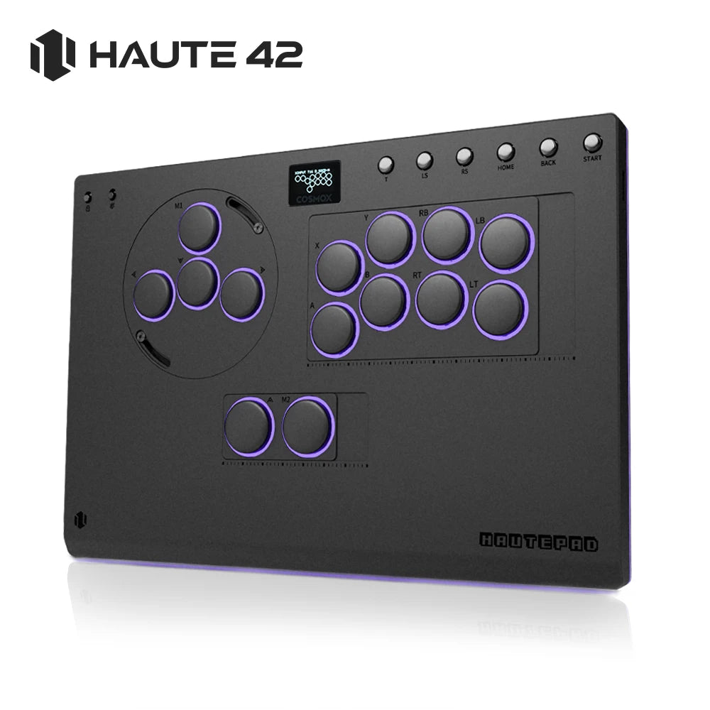 Haute42 Aluminum Alloy Joystick Hitbox Leverless Controller X-Move Stickless Arcade Controller for PC/PS4/PS5 FightStick Arcade