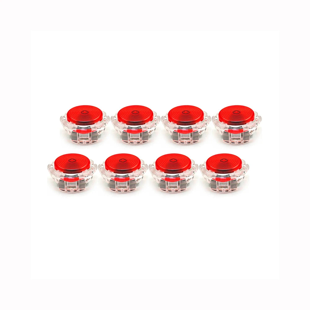 8pcs Sinoarcade Low Profile Mechanical Buttons with Kailh CLICKY POM Switches Hot-swappable  for Arcade Hitbox Snackbox
