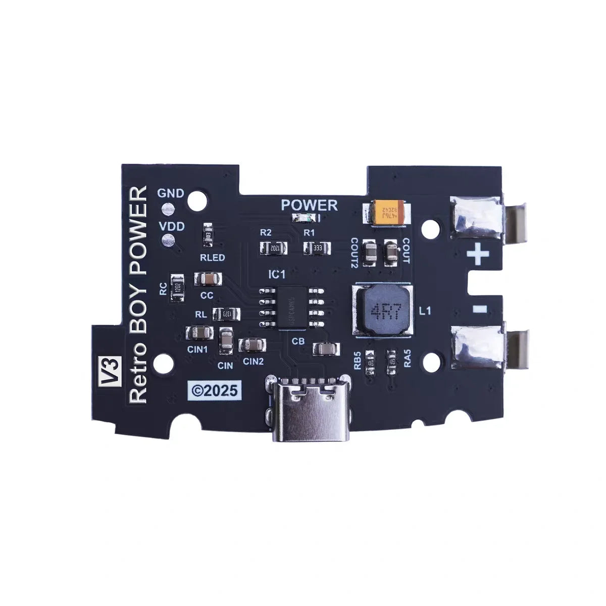 2025 New V3 Power Board for Gameboy Advance GBA External Power Adapter Module High Brightness Screen IPS Power Regulator