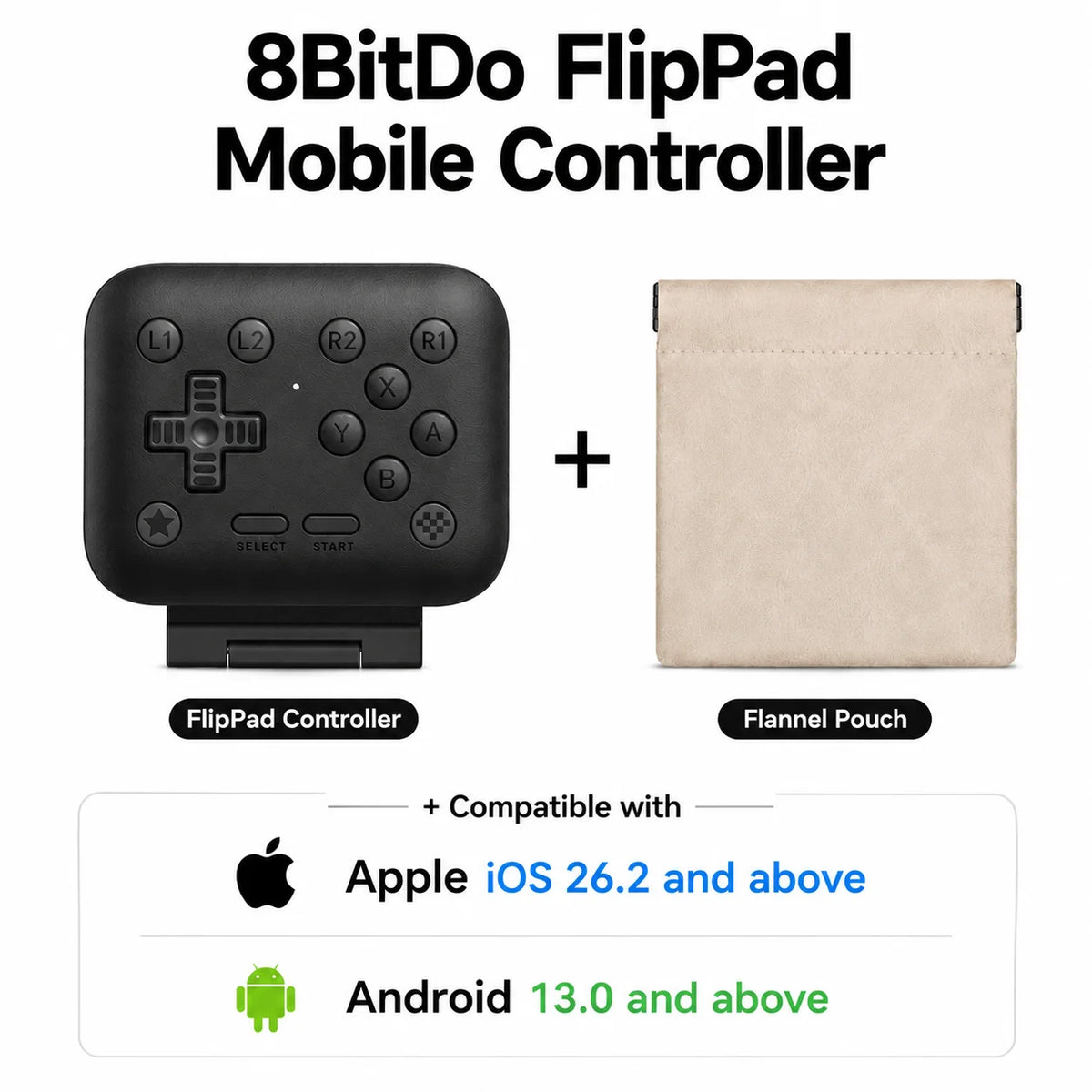 8BitDo FlipPad Mobile Controller for iPhone & Android USB-C