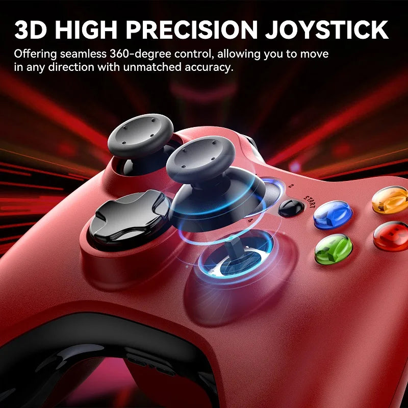Wireless Gamepad for Xbox 360 / Slim / Windows PC, 6-Axis Gyro