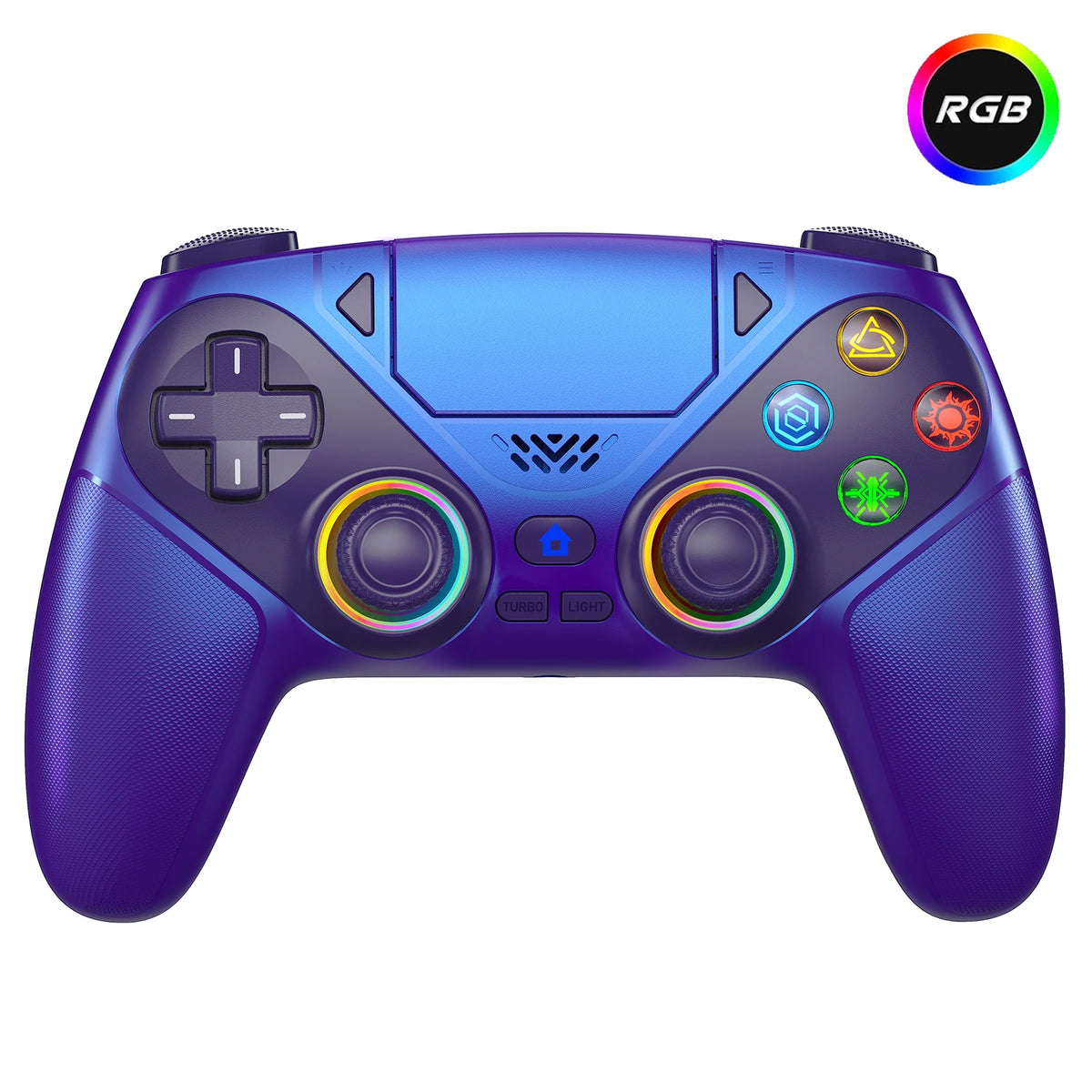 Controller For Playstation 5 PS5/PS5 Pro/Slim/PC,RGB Wireless BT Game Joystick Hall Effect 6 Axis Gyro Dual Shock Turbo Gamepads