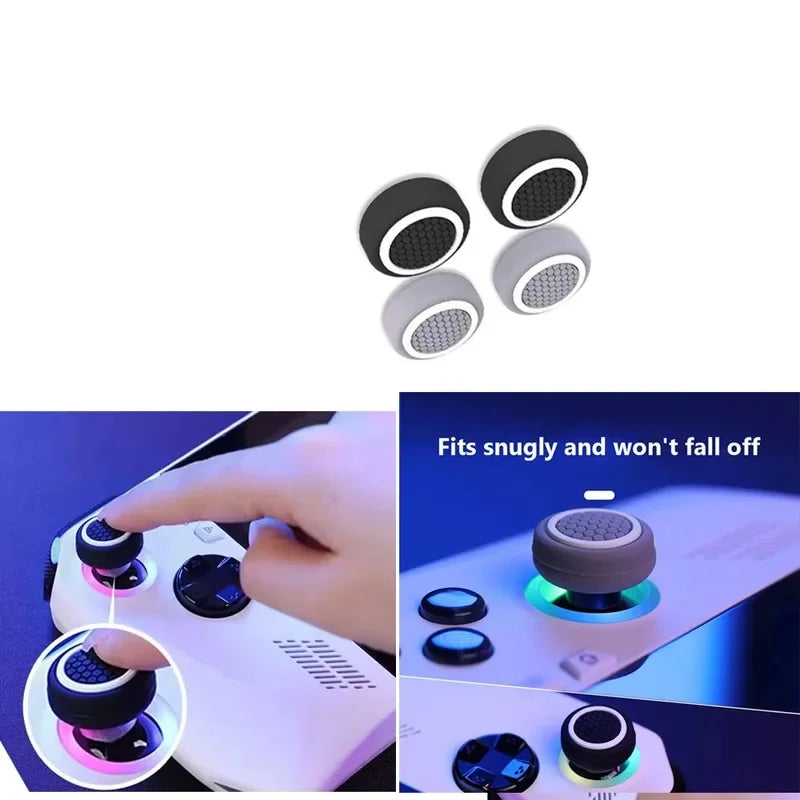 for Steam Deck Game Controller Stick Thumb Grip for Asus ROG Ally Handheld Console 4pcs Silicone Rocker Caps Joystick Cover