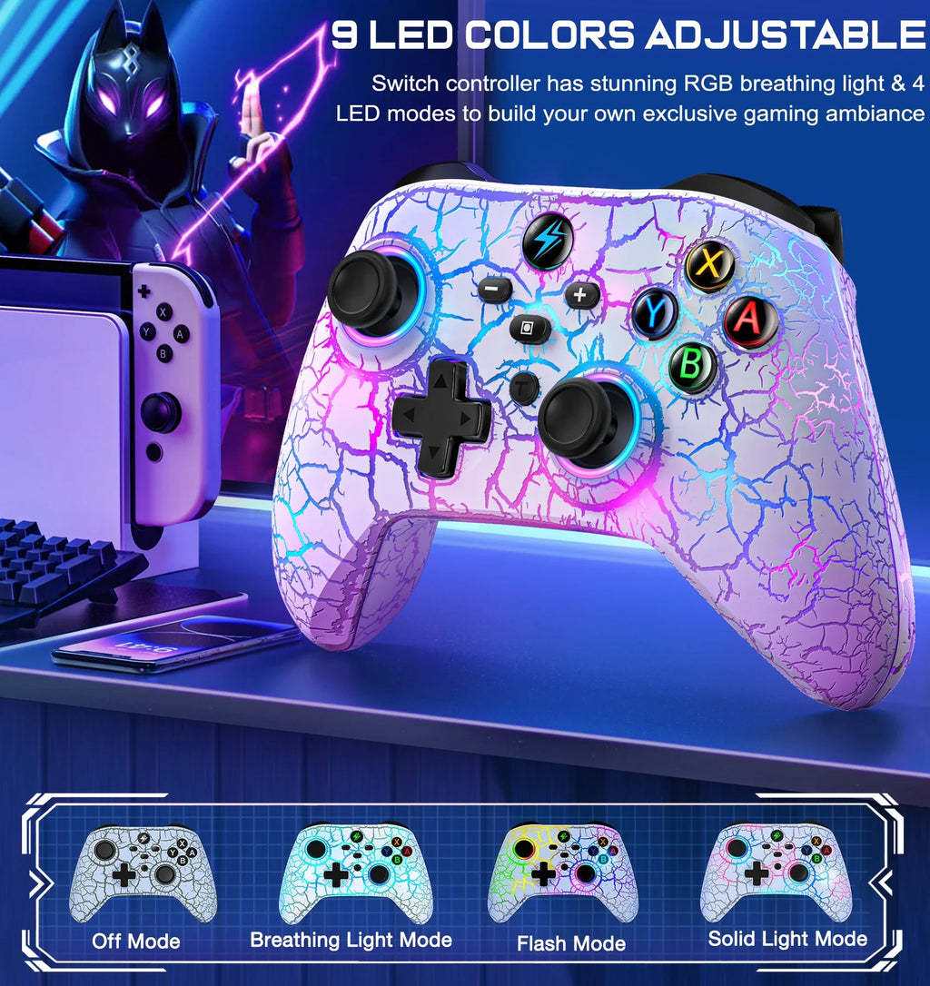 Wireless Controller For Switch/OLED/Lite For Android/IOS/PC with Programmable Keys Professional Lag-Free Gamepad