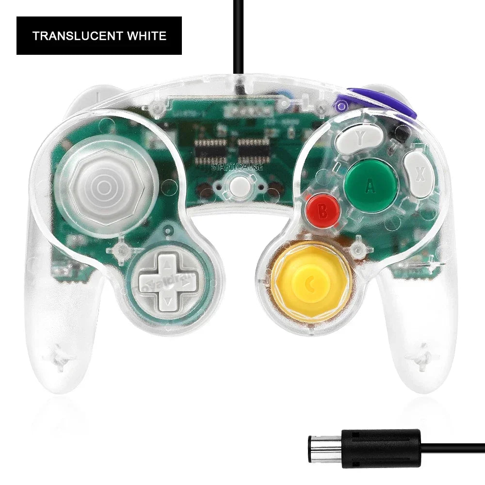NGC-002 8 Colors Transparent Wired Controller for GameCube