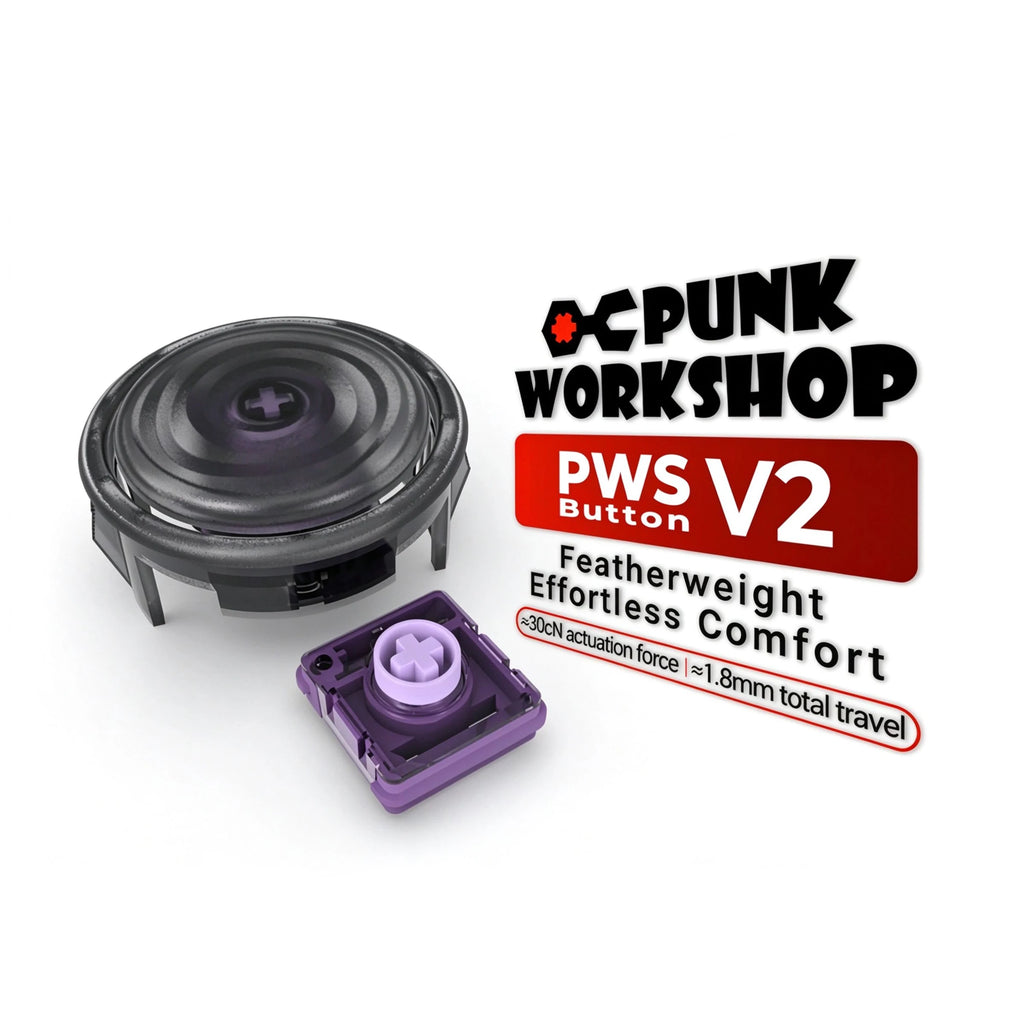 Punk Workshop PWS V2 Arcade Button Kit, 1x 30mm and 11x 24mm