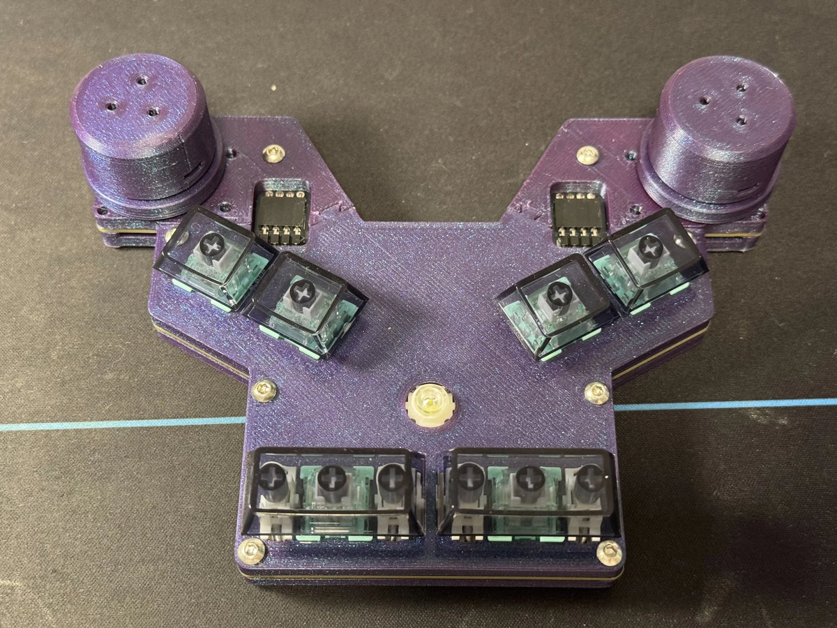 SDVX Style Mini Magnetic Arcade Controller | 1000Hz Hall Effect Joystick for Malody/OSU/Muse Dash | RGB 10-Key Gaming Keypad