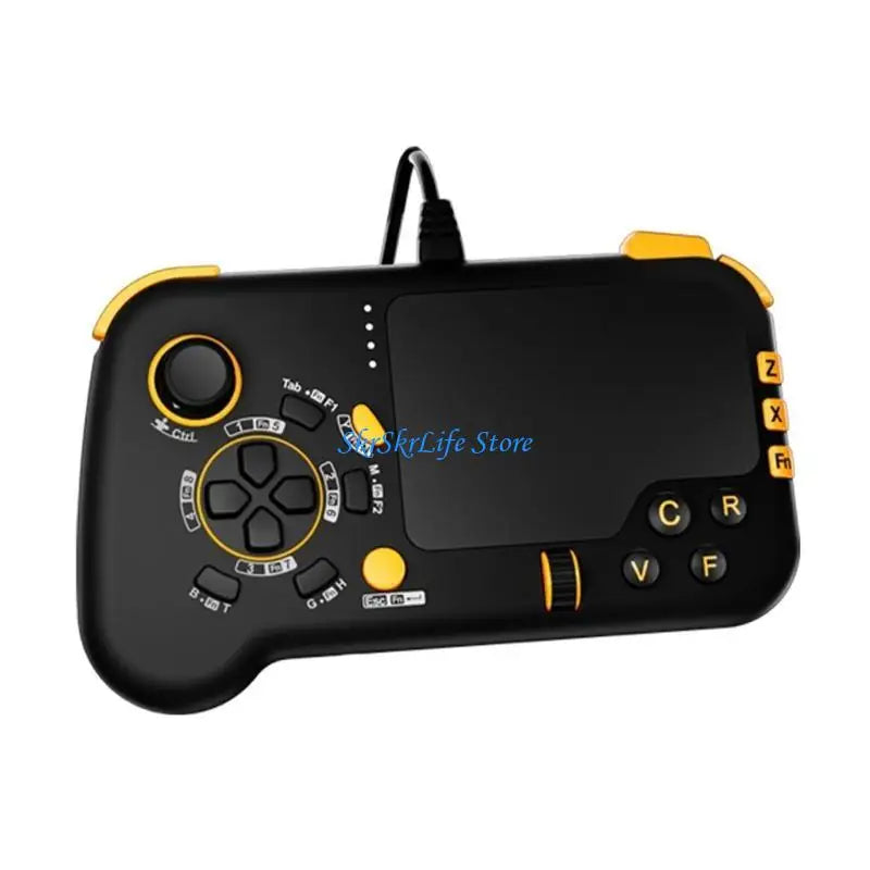 E65E Gaming Controller, PC Gamepad with Large Trackpad, USB