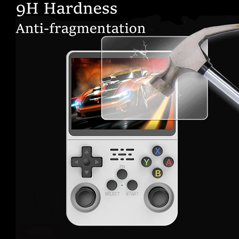 3-IN-1 Bag+Glass+Cap for R36S/R35S Portable Storage Bag & 2Pcs Screen Tempered Glass Film & Joystick Cap for R36S Accessories