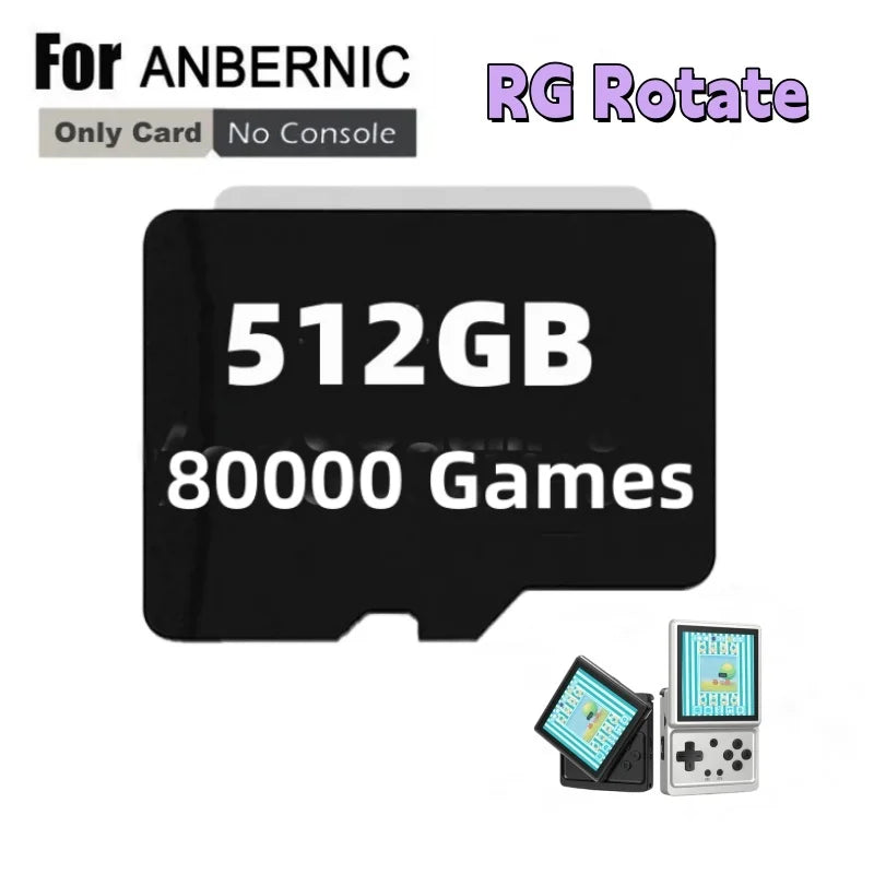 Game TF Card for Anbernic RG Rotate, 64G to 512G, PS2 PSP
