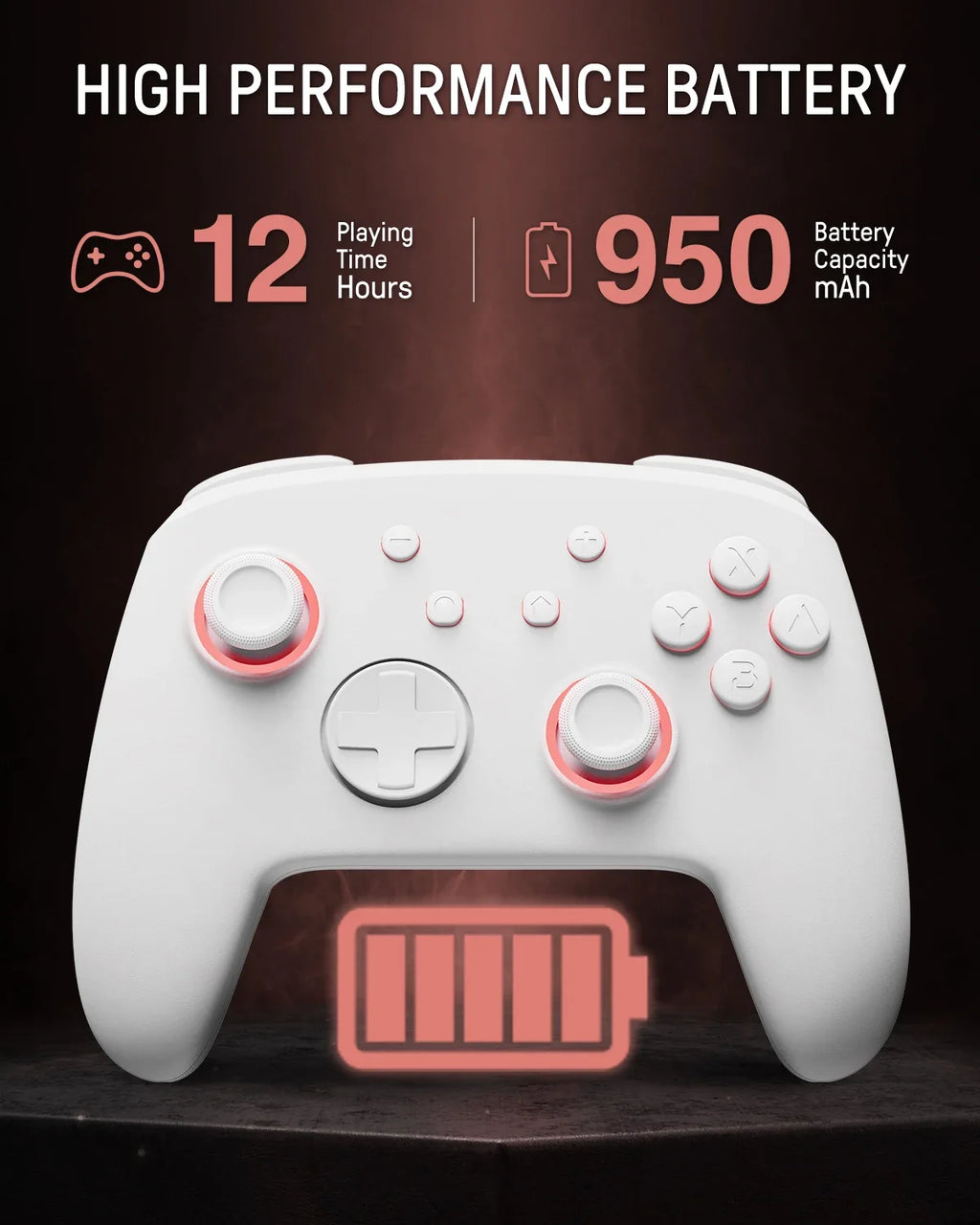 FUNLAB Luminous Pro Controller for Nintendo Switch, 7 LED Colors