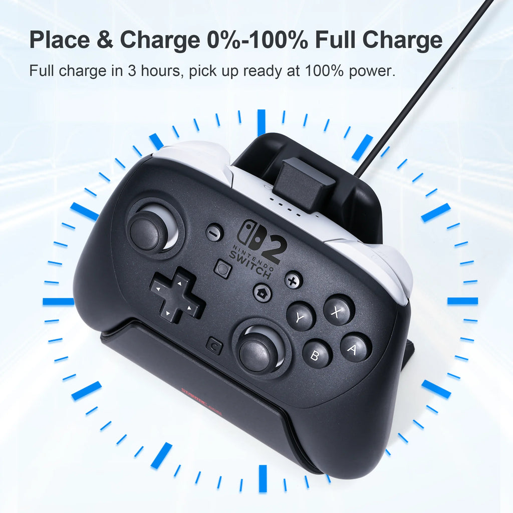 STARTRC Nintendo Switch 2 Pro Controller Charging Dock with LED