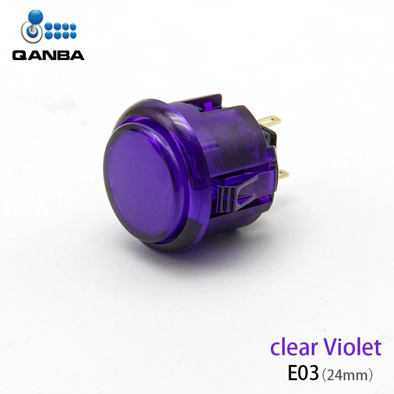 QANBA Gravity KS Clear Snap-In Pushbuttons 24mm 30mm, 6 Pcs