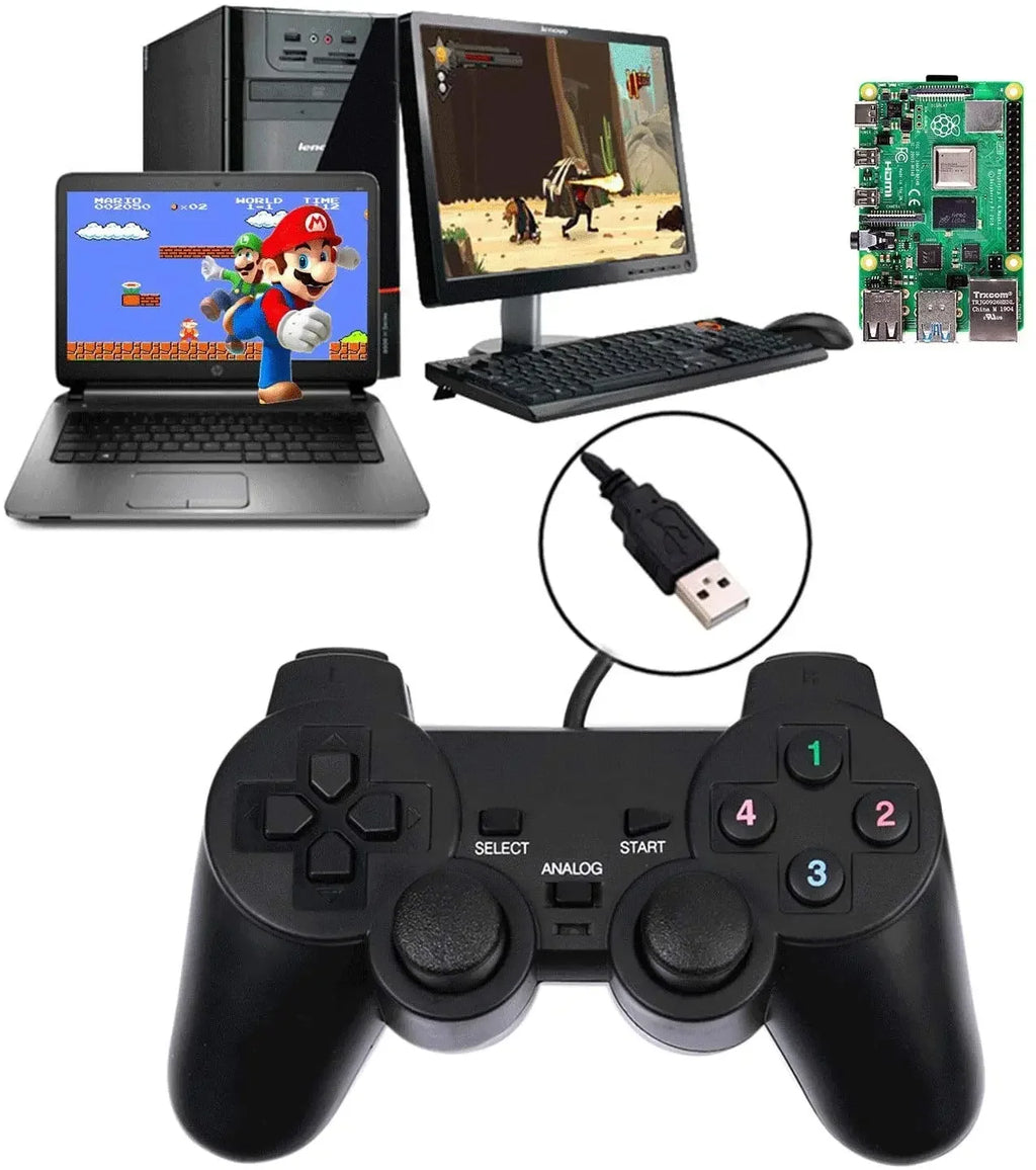 Wired Gamepad Controller for Joystick for Playstation 2 Vibration Shock Joypad Wired USB PC Control WinXP/Win7/Win8/Win10 For PC