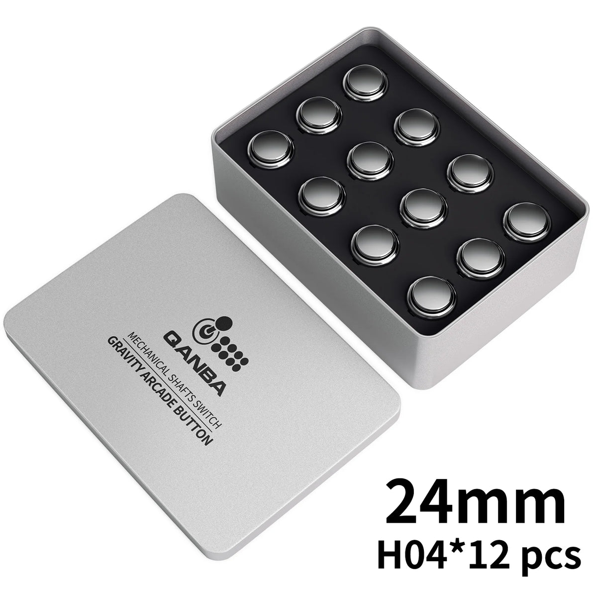 QANBA Gravity KS Arcade Buttons Metallic Color 24mm Mechanical Pushbutton Switch Plated Buttons DIY Parts