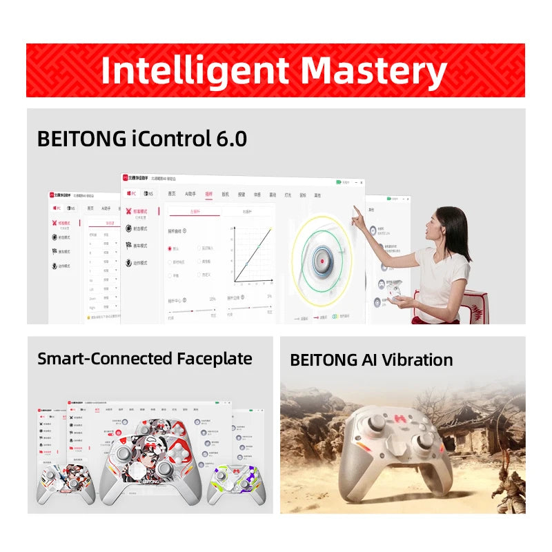BEITONG KP40D Elite TMR Controller for Switch, Switch 2, PC