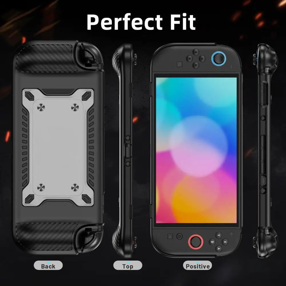 Ergonomic Nintendo Switch 2 Grip Case, Shockproof TPU Clear