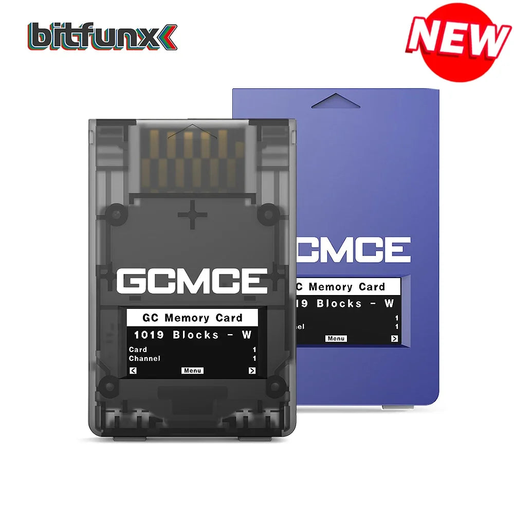 Bitfunx Game Saves Memory Card GCMCE FlipperMCE With OLED Display for Nintendo GameCube Wii RVL001 Game Console
