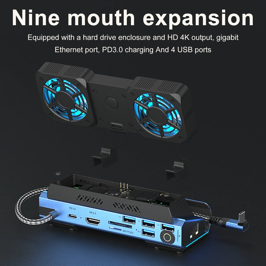 10-in-1 Dock for Nintendo Switch & Steam Deck, M.2 NVMe Box