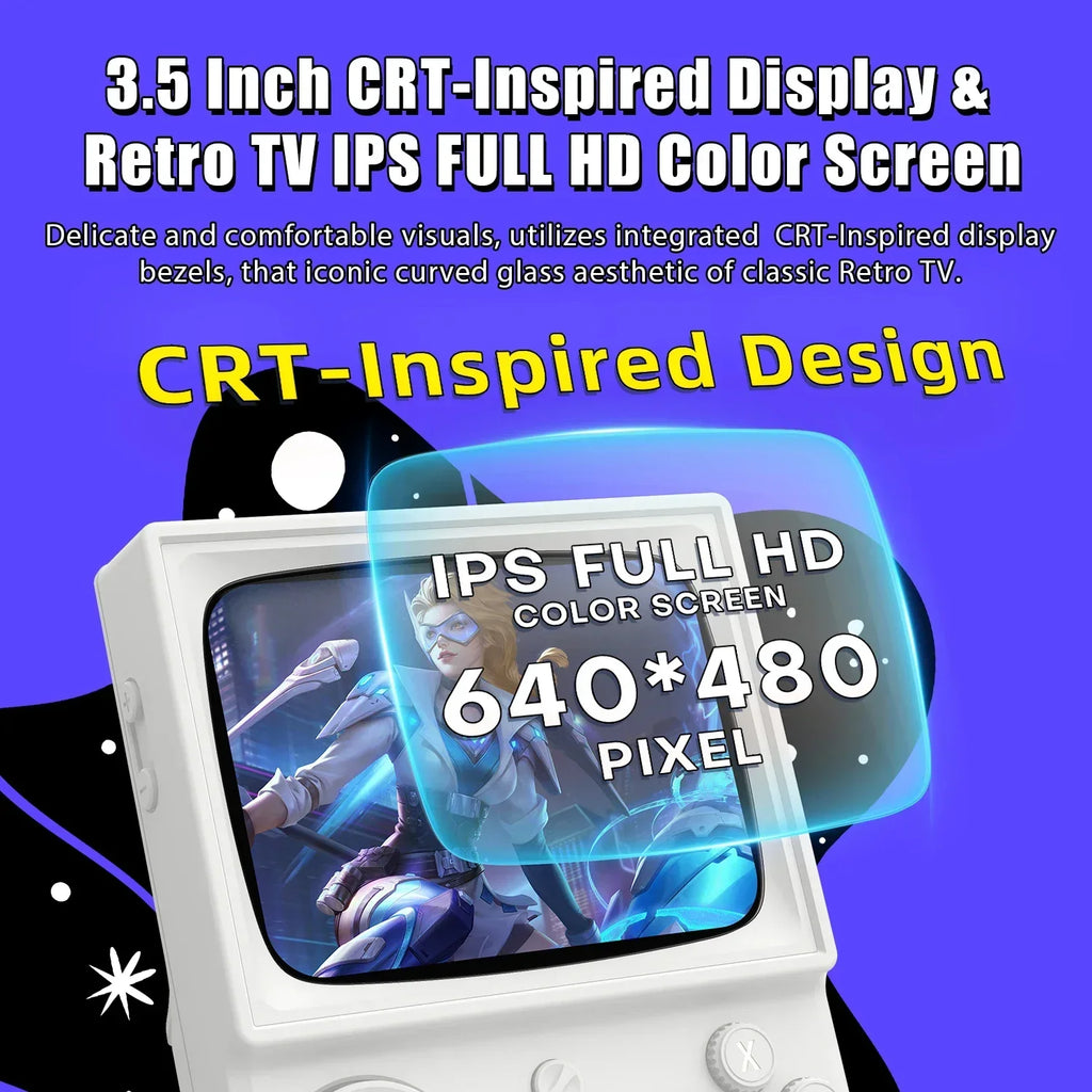 R36T Retro Handheld Console, 3.5 Inch IPS, 18000+ Classic Games