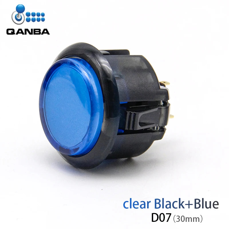 QANBA Gravity KS Clear Snap-In Pushbuttons 24mm 30mm, 6 Pcs