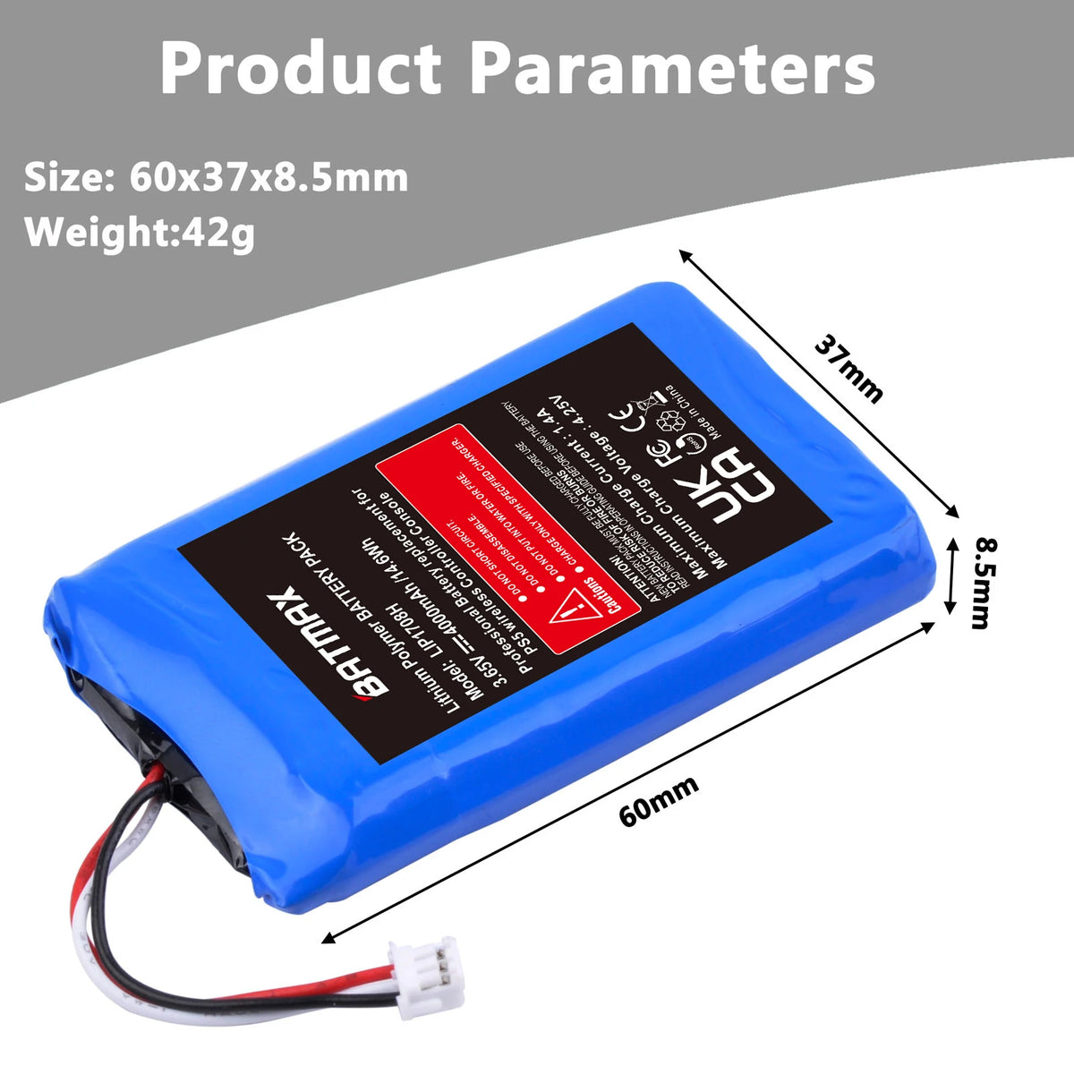 Batmax 4000mAh LIP1078 Battery for PS5 DualSense, with Tools