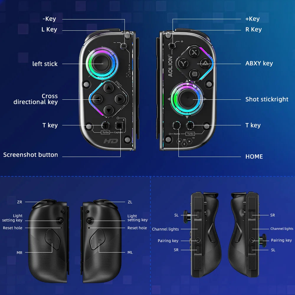 AOLION J20 Hall Joy-Con Style Controller for Switch 2, OLED