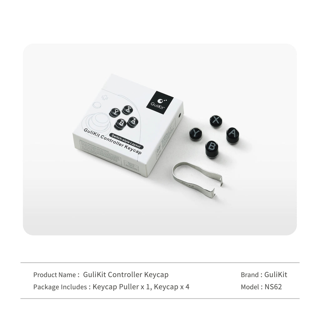 GuliKit KK3 Replacement Keycaps, Switch Layout B A X Y Buttons