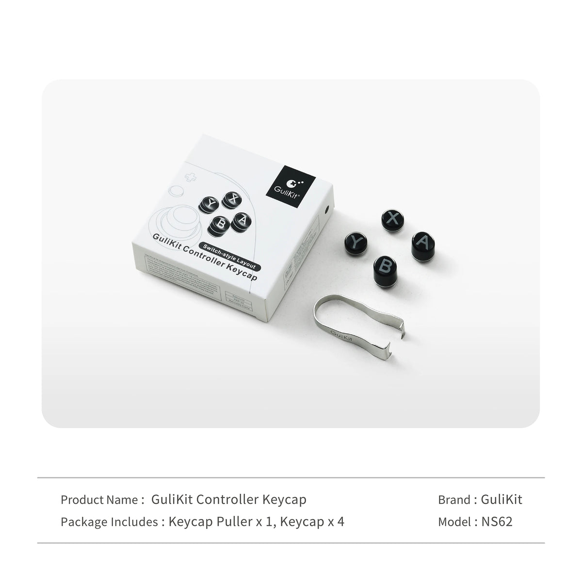 GuliKit KK3 Replacement Keycaps, Switch Layout B A X Y Buttons