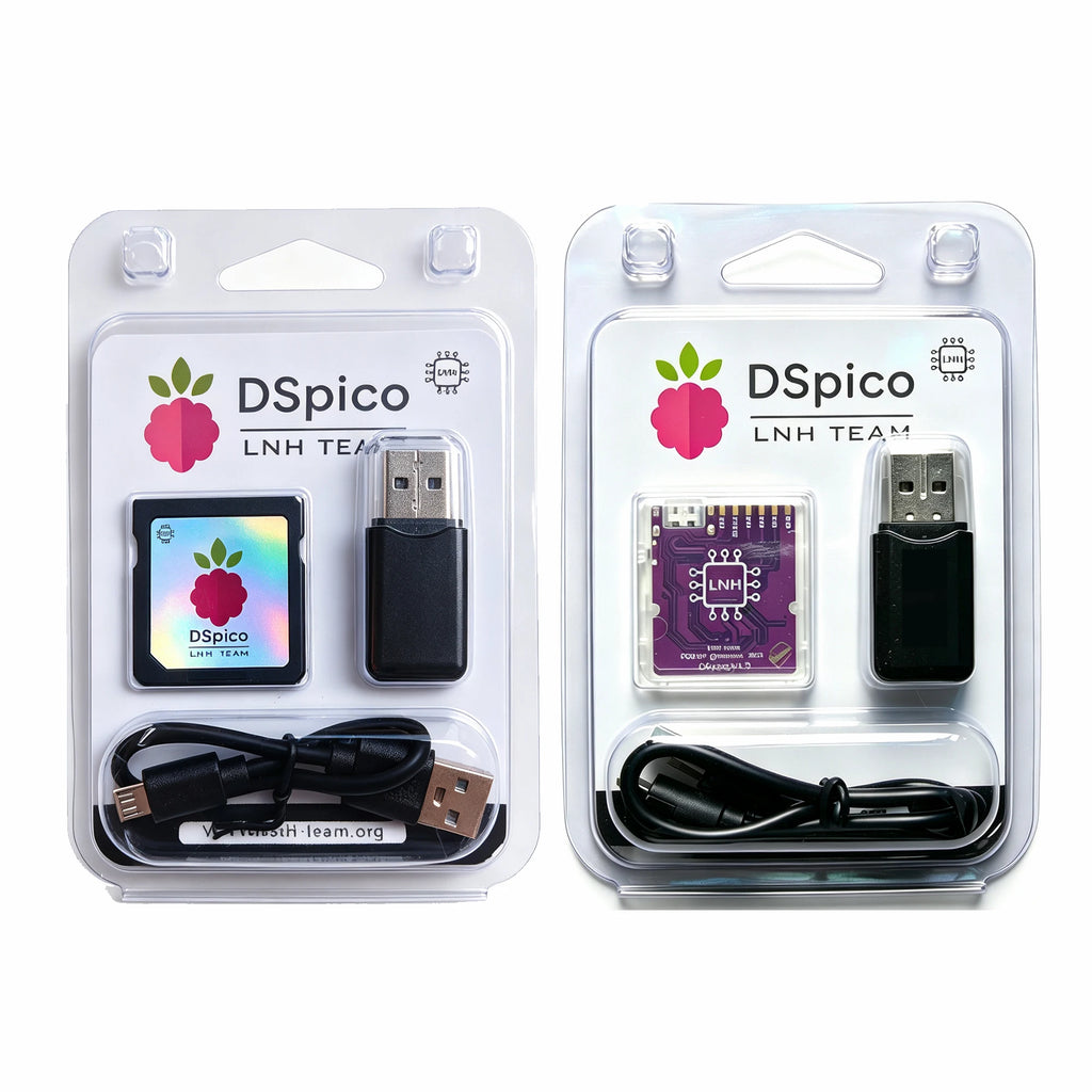 DSpico Open-Source Reader Cart, Black/Clear Shell for NDS/DSi