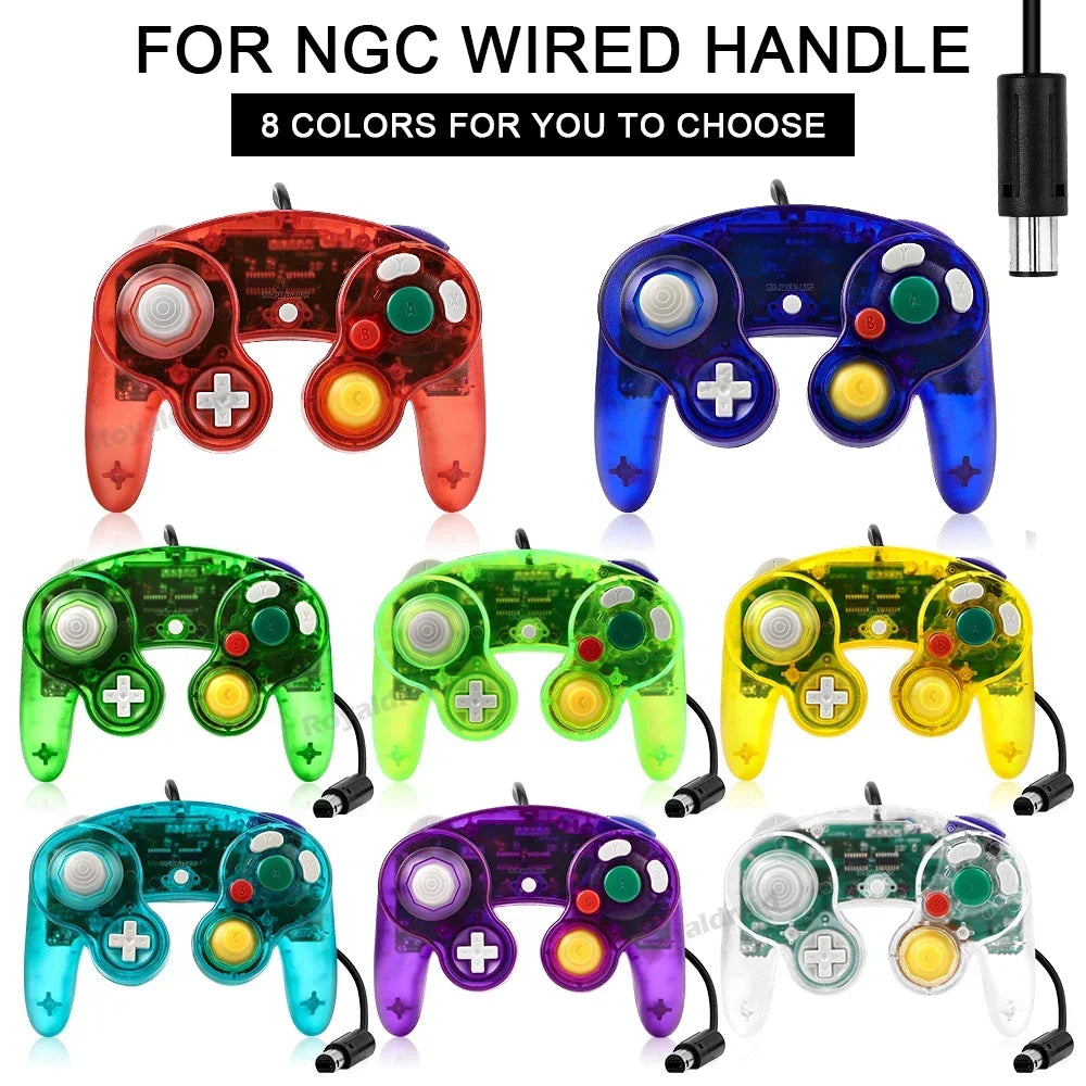 NGC-002 8 Colors Transparent Wired Controller for GameCube