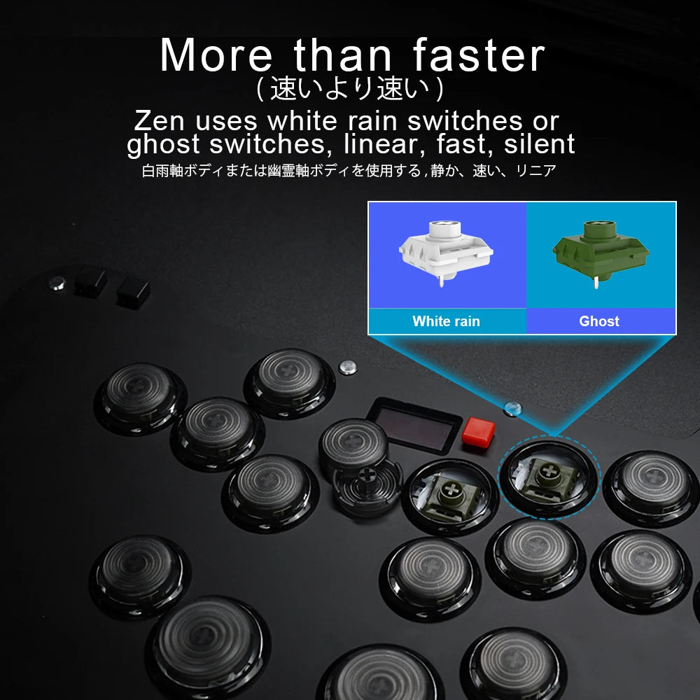 Duelpad Zen16 Fightstick Arcade Joystick For PC/PS4 Controller Hitbox Keyboard For Steam/Switch