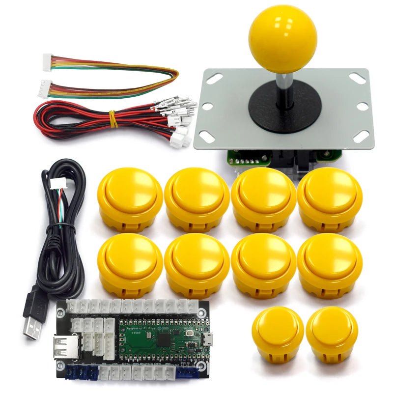 Copy Sanwa Arcade Game Diy Kit 8 Way Joystick Push Buttons Usb Board Support PC 360 Raspberry Pi PC Android PS3 PS4