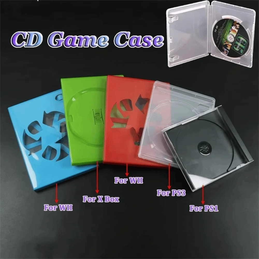1pcs Plastic CD Game Cover Protective Design Replacement Accessory Game Disk Holder for PS1 PS2 PS3 PS4 PS5 Xbox WII