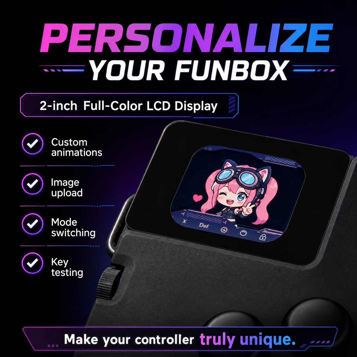 Akko FUNBOX Hall Effect Leverless Controller, PC/PS4/Xbox/Switch