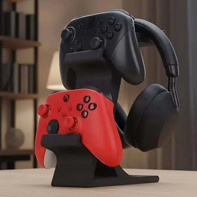 Dual Gamepad and Headphone Stand for Xbox PS5 Switch