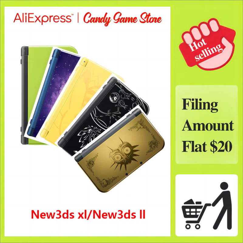 Used New 3DS XL/LL Handheld with NFC, Glasses-Free 3D