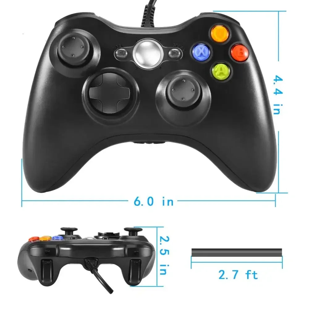 Wired USB Controller for Xbox 360 Console and PC, Gamepad Joypad