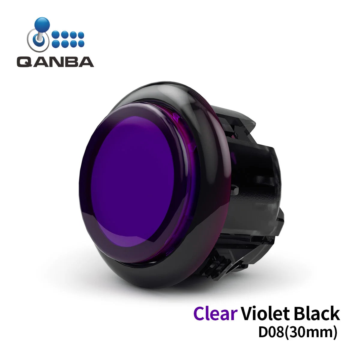 QANBA Gravity KS Silent Arcade Buttons, 30mm/24mm Snap-In