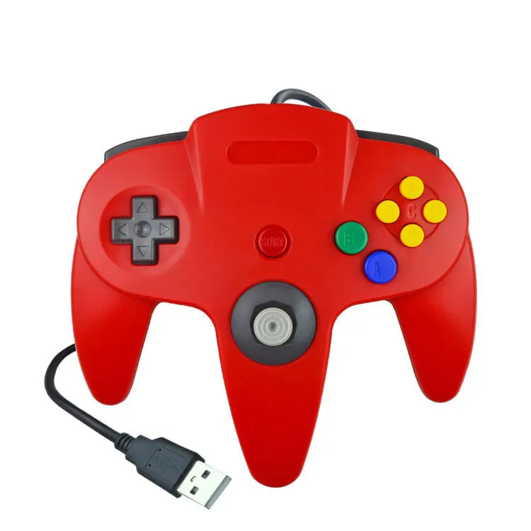 USB Wired N64 Controller Gamepad for PC & Mac, Classic Joystick
