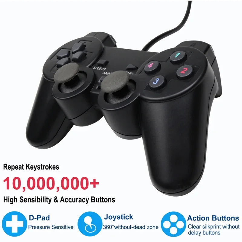 Wired USB PC Game Controller for Windows XP/7/8/10 Laptop