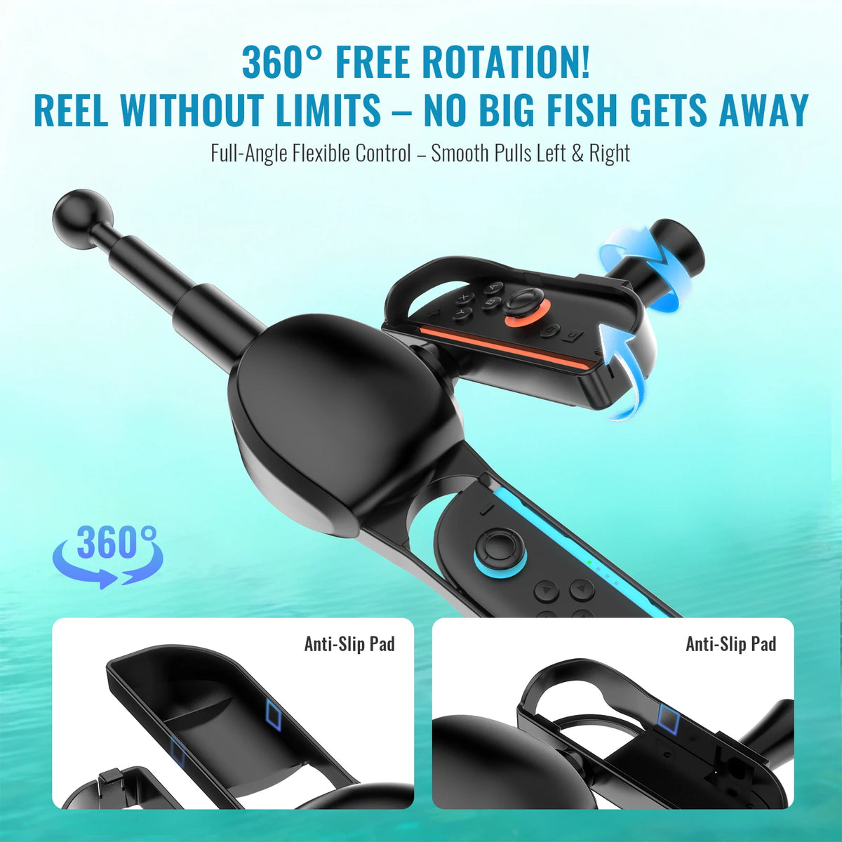 Fishing Rod NS2285 for Switch 2 with R Key,Fish Game Kit For Switch 2 for Legendary Fishing/Fishing Star World Tour/The Strike