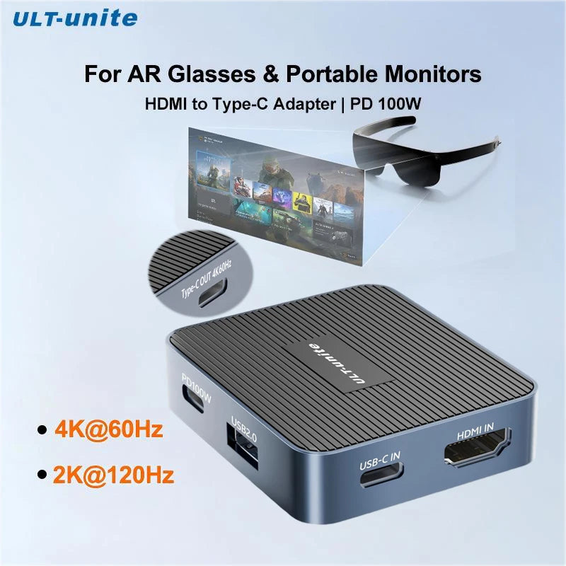 HDMI to USB-C Adapter for Steam Deck, 4K 60Hz, 2K 120Hz